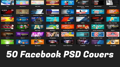 Download 50 Facebook PSD Covers